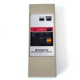 Sanyo 480524 Beta Vcr Remote Control Wireless Infrared Betacord Japan Single Owner