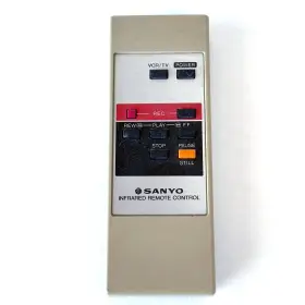 480524 Sanyo Beta Vcr Remote Control Wireless Infrared Betacord Japan Single Owner