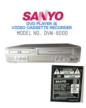 Sanyo Dvw-6000 Vhs/dvd Combo Player Tested No Remote