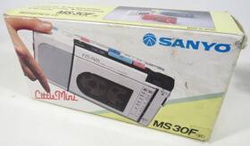 Sanyo Ms30f Rare Vtg 1987 Little Mini Radio Tape Cassette Recorder Player Works