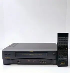 Vhr5417 Sanyo 4-head Hi-fi Vhs Player Auto Head Cleaning Remote Cable And Manual