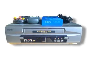 Vwm-676 Sanyo 4 Head Hi-fi Stereo Vhs Vcr Player Recorder With Remote Tested
