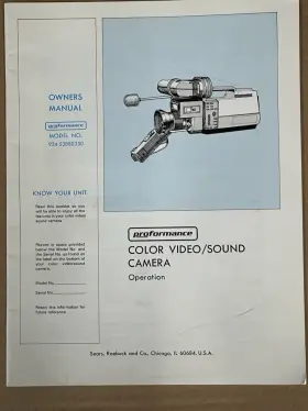 934.53880350 Sears Vintages Video Camera And Portable Backpack Vcr Tuner