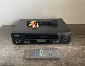 Sharp Pv-9400 Vcr With Remote And Cables 4 Head Hi-fi Vhs Tape Player - Tested Working