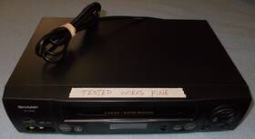 Sharp Vc-a422u 4-head Vcr Vhs Hq Rapid Rewind No Remote Tested Working