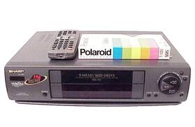 Sharp Vc-a545 Vcr Plus 4-head Mid-drive 19u Exact Track Heads Player Rc Tape