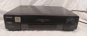 Sharp Vc-a555u Vintage Vcr Player Powers On For Vhs Tapes Black Super Picture