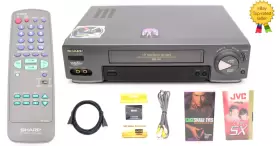 Vc-a556u Sharp Vhs Vcr Recorder Player With Remote And Av To Hdmi Converter