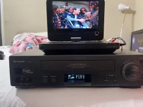 Vc-a578 Sharp Vcr Player Tested &working 4 Head Hq 19 Micron