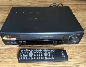 Vc-a5833 Sharp Vcr Vhs Hq Player / Recorder With Remote Tested Working