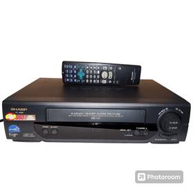 Sharp Vc-a588u Vcr Vhs Cassette Recorder Remote High Speed Rewind Tested Works