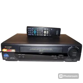 Vc-a588u Sharp Vcr Vhs Cassette Recorder Remote High Speed Rewind Tested Works