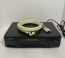 Vc-a593 Sharp Vcr 4-head Vhs Player Recorder With A/v Cable No Remote Tested