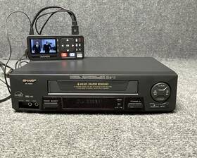 Sharp Vc-a593u 4 Head Vhs Vcr Video Cassette Recorder Player In Black Without Remote