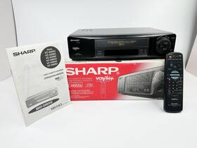 Sharp Vc-h555u Vcr 19 Micron 4 Head Vhs Player Recorder Remote Manual Video