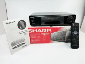 Vc-h555u Sharp Vcr 19 Micron 4 Head Vhs Player Recorder Remote Manual Video