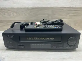Vc-h810u Sharp Vc-h81ou Vcr Vhs Player 4 Head Video Recorder Remote Tested Heads Cleaned