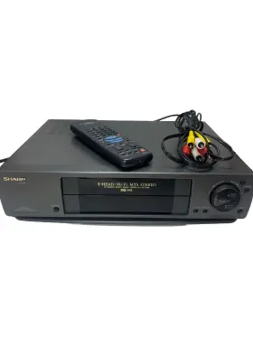 Vc-h942 Sharp 4 Head Hi-fi Stereo Vhs Player Tested Working With Remote Cords