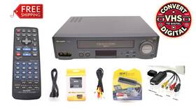 Sharp Vc-h973 Vcr Vhs Player Converts To Digital File By Usb 2.0 Capture Converter