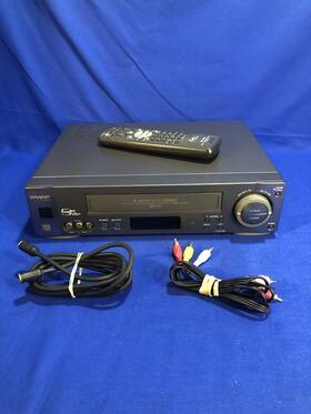 Sharp Vc-h978u Tested Working With Remote And Cables Vhs Recorder Tape Movie