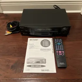 Vc-h994u Sharp Vhs 4 Head Hifi Vcr Tested And Working With Remote Manual
