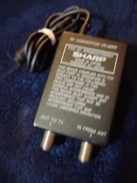 Sharp Vr-80rf Rf Unit Switch Modulator Converter Vcr Camcorder Adapter - Used