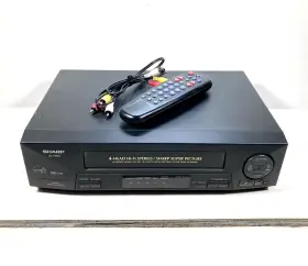 Vr-h810 Sharp Vcr 4 Head Hi-fi Vhs Player With Universal Remote Av Cable Tested Exc Cond