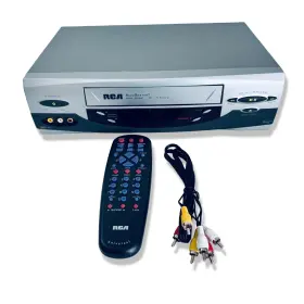 Vr651hf Sharp Rca Vcr Vhs Player With Remote Control And A/v Cord Tested Working