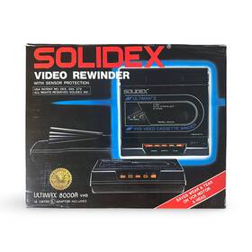 Solidex 021835088001 Vhs Video Rewinder With Manual Cord Ultimax 8000a For Parts/repair