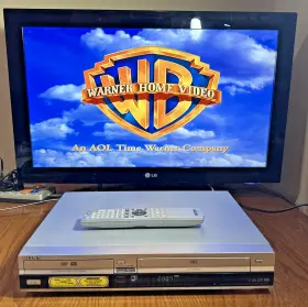 Rdr-vx521 Sony Dvd Recorder Vhs Vcr Cd Combo With Remote And Av Cables Movie Tested