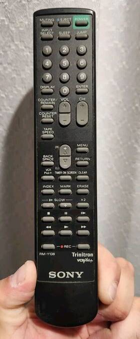 Sony Rm-y138 Remote Vcr Plus Triniton Vintage