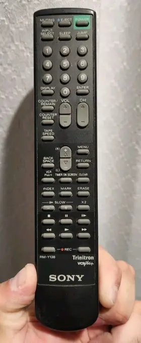 Rm-y138 Sony Remote Vcr Plus Triniton Vintage