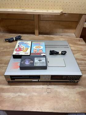 Sony Sl-2400 Betamax Beta Tape Player/ Recorder With Coaxial Cable And Movies Tested