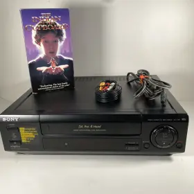 Slv-390 Sony Tested Cleaned No Remote Vcr Plus Recorder 4 Head Apc Ii