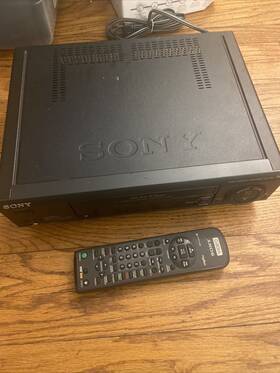 Sony Slv-495 Video Cassette Recorder Pro 4 Head Vhs In Black Inch Tested