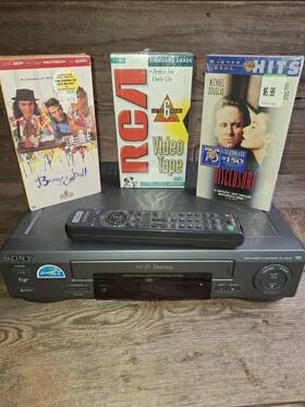 Sony Slv-662 Video Cassette Recorder 19 Micron Head/adaptive Picture Control Hf