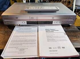 Sony Slv-d370 Tested And Work Slv-d370p Dvd / Vcr Combo Recorder 4 Head W Remote/manual