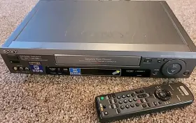 Slv-ed5me Sony 4 Head Vcr With Working Remote. Tested And Works Great