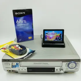 Slv-lx7s Sony 6 Head Vcr Vhs Hi Fi Stereo With Cable Tape Excellent Tested No Remote