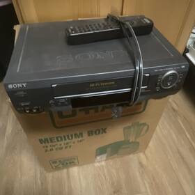 Sony Slv-n10 Hi-fi Stereo Vhs Vcr 4-head Player Recorder With Remote Black Works
