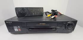 Sony Slv-n740hf Vcr Vhs Player With Remote And Rca Cable Tested Working