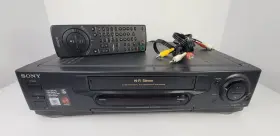 Slv-n740hf Sony Vcr Vhs Player With Remote And Rca Cable Tested Working