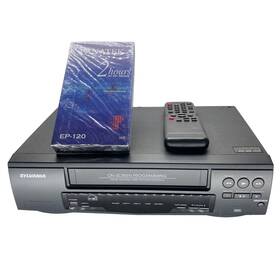 Sylvania Srv192 Vcr Vhs Video Cassette Recorder Remote Tape Working Clean