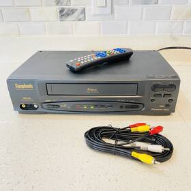 Symphonic 053818110973 Sl240a S-vhs Vcr With Remote Control And Av Cable Work Great