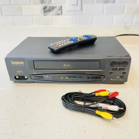Sl240a Symphonic 053818110973 S-vhs Vcr With Remote Control And Av Cable Work Great