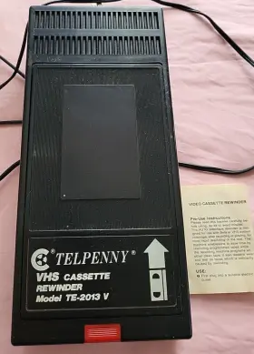 Te-2013v Telpenny Vintage Vhs Casette Rewinder With Manual Untested