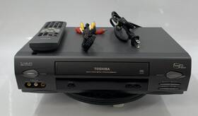 Toshiba 0023-m665rb M665 4 Head Hi-fi Stereo Vcr Vhs With Remote Tested Eb-16077