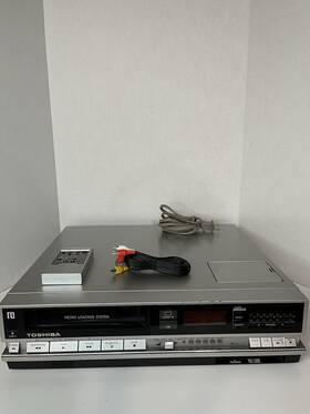 Toshiba V-m42 Betamax Player With Oem Remote And Cables Tested Working