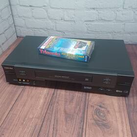 Toshiba W-614r 4-head Hifi Stereo Vcr Vhs Player Recorder And Cleaning Tape Tested