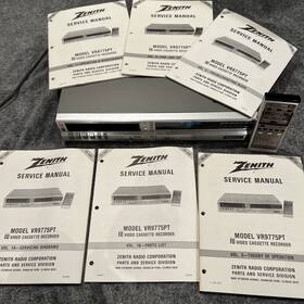 Zenith 107837 Vintage Beta Format Video Director Vr9775pt Remote 5 Manuals Schematics
